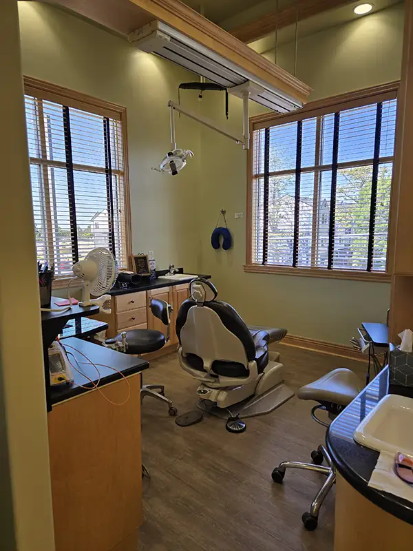 Modern office workspace transformation with collaborative seating areas.