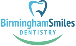 Birmingham Smiles logo featuring a tooth design and text.